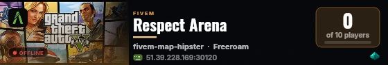 Respect Arena live status badge
