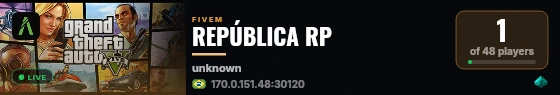 REPÚBLICA RP live status badge