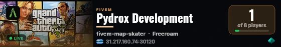 Pydrox Development live status badge