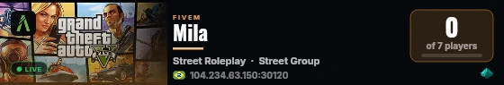 Mila live status badge