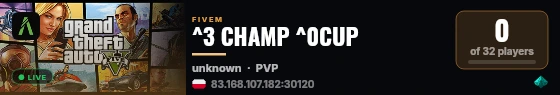 ^3 CHAMP ^0CUP live status badge