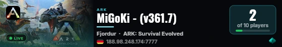 MiGoKi - (v361.7) live status badge