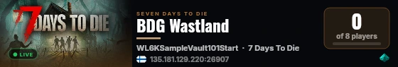 BDG Wastland live status badge