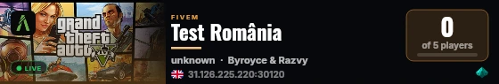 Test România live status badge