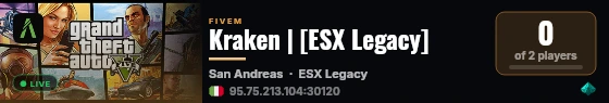 Kraken | [ESX Legacy] live status badge