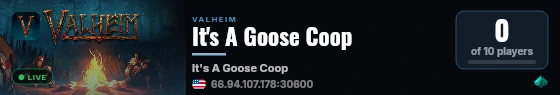 It's A Goose Coop live status badge