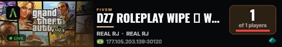 DZ7 ROLEPLAY WIPE 🡺 WL FECHADA live status badge