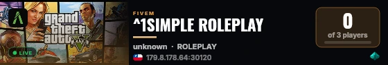 ^1SIMPLE ROLEPLAY live status badge