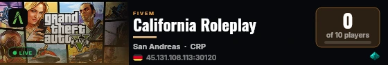 California Roleplay live status badge