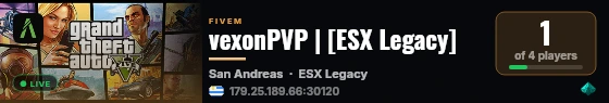 vexonPVP | [ESX Legacy] live status badge