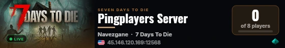 Pingplayers Server live status badge