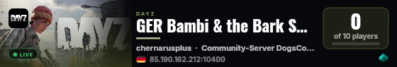 GER Bambi & the Bark Squad PVE! Umbauphase! Whitelist! live status badge