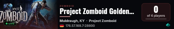 Project Zomboid GoldenRation live status badge