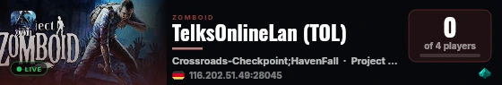TelksOnlineLan (TOL) live status badge