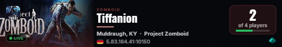 Tiffanion live status badge