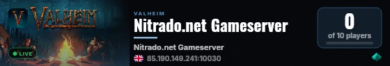 Nitrado.net Gameserver live status badge