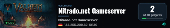 Nitrado.net Gameserver live status badge