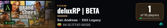 deluxRP | BETA live status badge