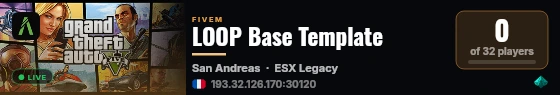 LOOP Base Template live status badge
