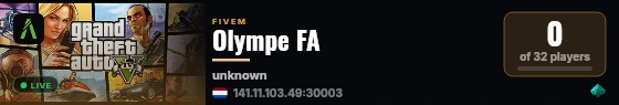 Olympe FA live status badge