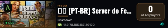 🇧🇷 Server do Felps | GTA V Enhanced live status badge