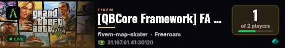 [QBCore Framework] FA Server live status badge