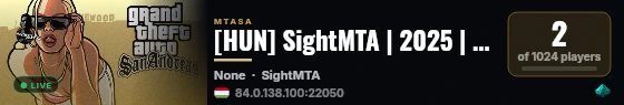 [HUN] SightMTA | 2025 | discord.gg/sightmta | sightmta.hu - Csatlakozz a connect szerverre! live status badge