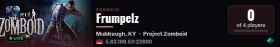 Frumpelz live status badge