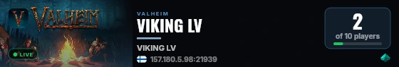 VIKING LV live status badge