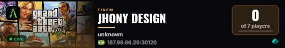 JHONY DESIGN live status badge