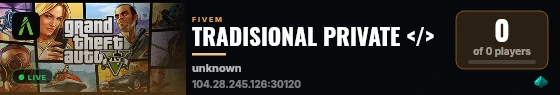 TRADISIONAL PRIVATE </> live status badge