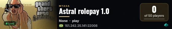 Astral rolepay 1.0 live status badge