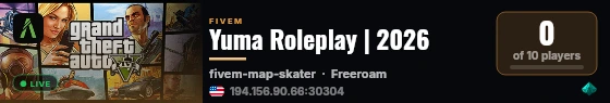 Yuma Roleplay | 2026  live status badge