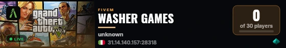WASHER GAMES live status badge