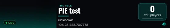 PIE test live status badge