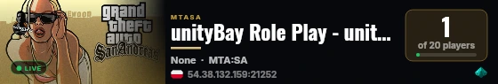 unityBay Role Play - unitybay.pl live status badge
