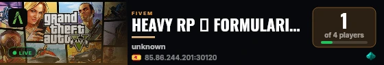 HEAVY RP → FORMULARIO DISCORD live status badge
