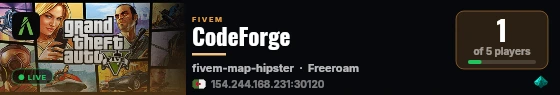 CodeForge live status badge