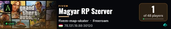 Magyar RP Szerver live status badge