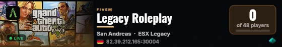 Legacy Roleplay live status badge