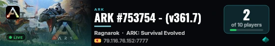 ARK #753754 - (v361.7) live status badge
