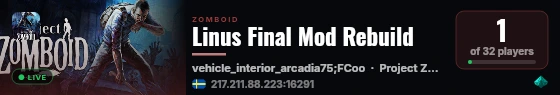 Linus Final Mod Rebuild live status badge