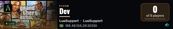 Dev live status badge