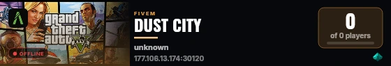 DUST CITY live status badge