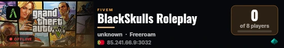 BlackSkulls Roleplay live status badge
