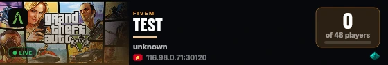 TEST live status badge