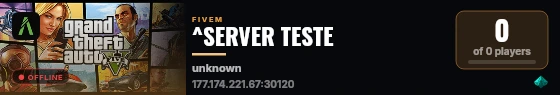 ^SERVER TESTE live status badge