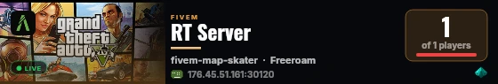 RT Server live status badge