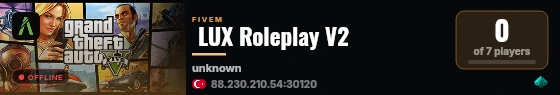  LUX Roleplay V2  live status badge