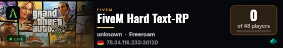 FiveM Hard Text-RP live status badge